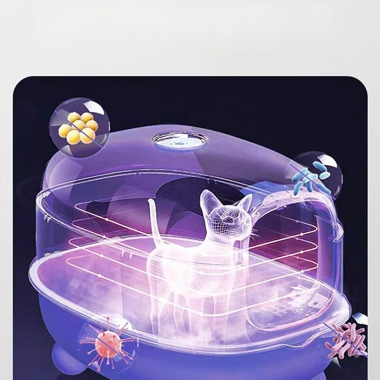 Predimenzionirana kutija za mačji pijesak, potpuno zatvorena, dezodorirajuća, mačja WC sklopiva, preša, ultraljubičasta sterilizacija, mačji pisoar, veleprodaja