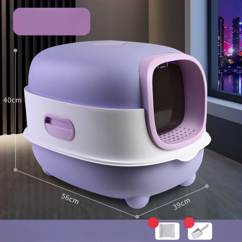 Predimenzionirana kutija za mačji pijesak, potpuno zatvorena, dezodorirajuća, mačja WC sklopiva, preša, ultraljubičasta sterilizacija, mačji pisoar, veleprodaja