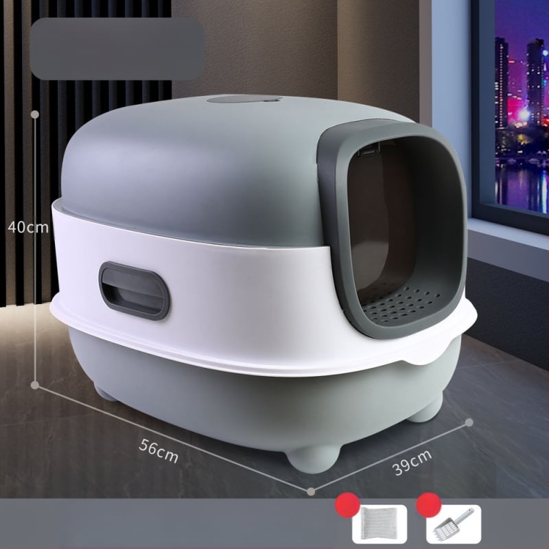 Predimenzionirana kutija za mačji pijesak, potpuno zatvorena, dezodorirajuća, mačja WC sklopiva, preša, ultraljubičasta sterilizacija, mačji pisoar, veleprodaja