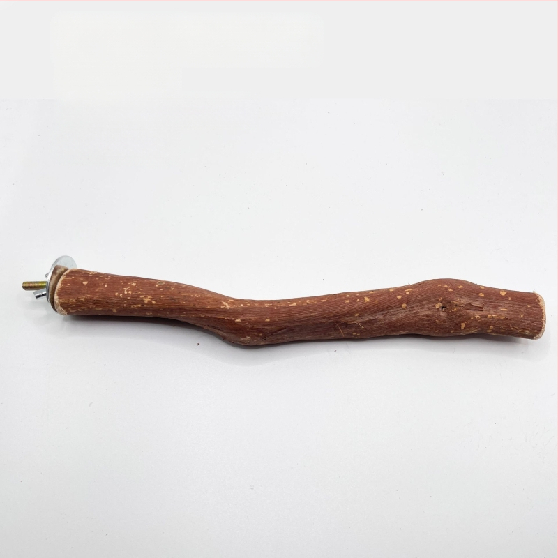 Естествена дървена стойка за птици с двоен клон от грозде, кацалка за папагали, шлифоваща нокът, стълб за станция за птици с разклонение, дървена играчка-пръчка от грозде