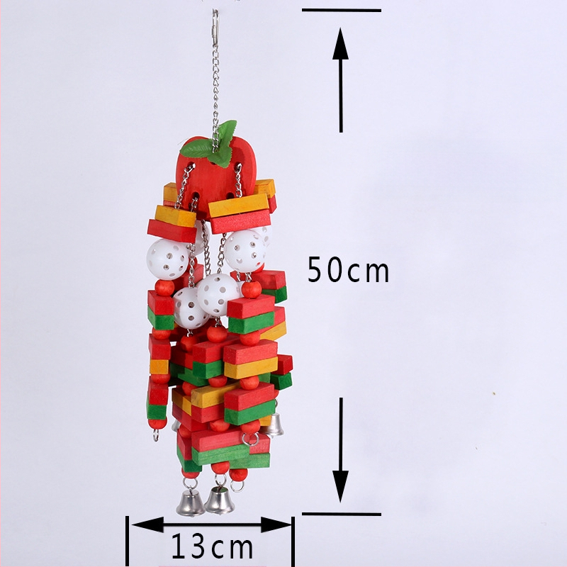Папагал доставя играчка за хапане, дъвчеща люлка, клетка за птици, дървена играчка за птици, външна търговия, Amazon гореща продажба, комбиниран костюм