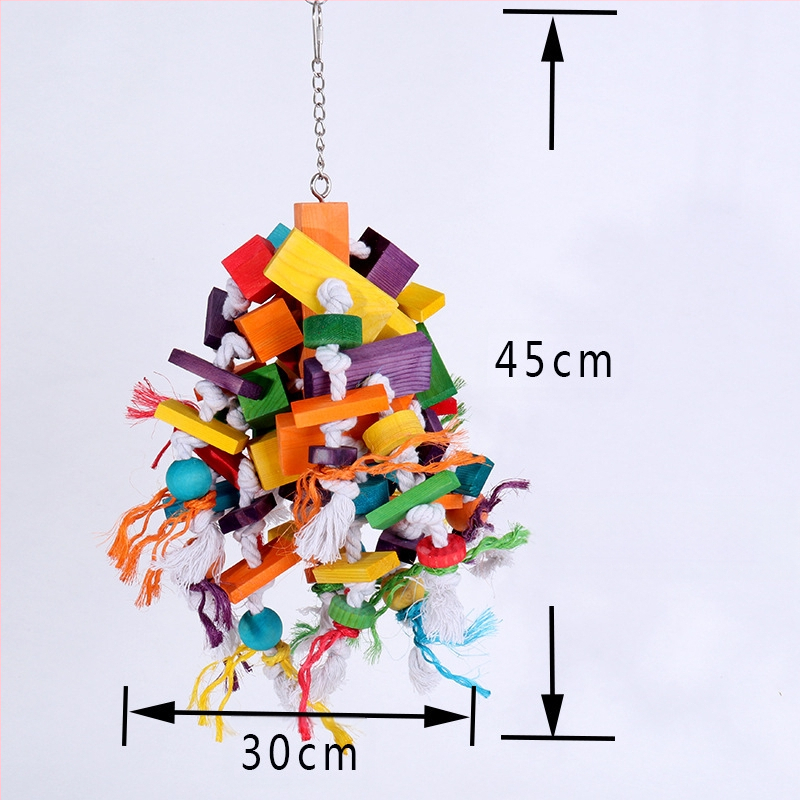 Папагал доставя играчка за хапане, дъвчеща люлка, клетка за птици, дървена играчка за птици, външна търговия, Amazon гореща продажба, комбиниран костюм