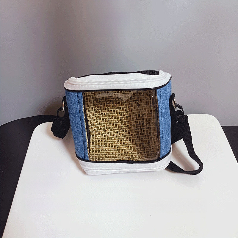 Xuan Fengi väljaminev papagoi kaasaskantav linnukott tiigri nahast pesakott hingav läbipaistev õlakott pojengipuurist nähtav neli aastaaega