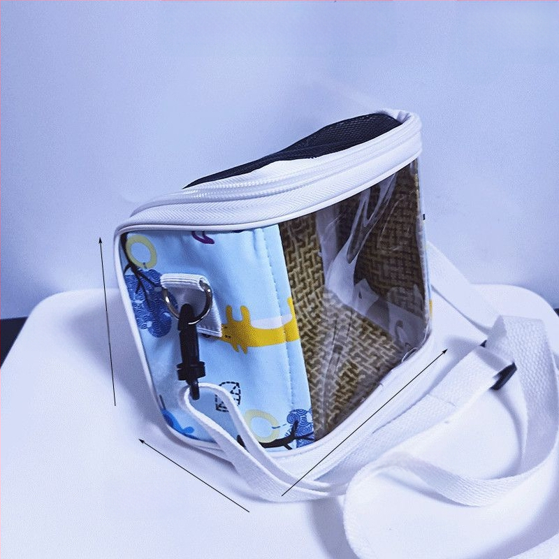 Xuan Fengi väljaminev papagoi kaasaskantav linnukott tiigri nahast pesakott hingav läbipaistev õlakott pojengipuurist nähtav neli aastaaega