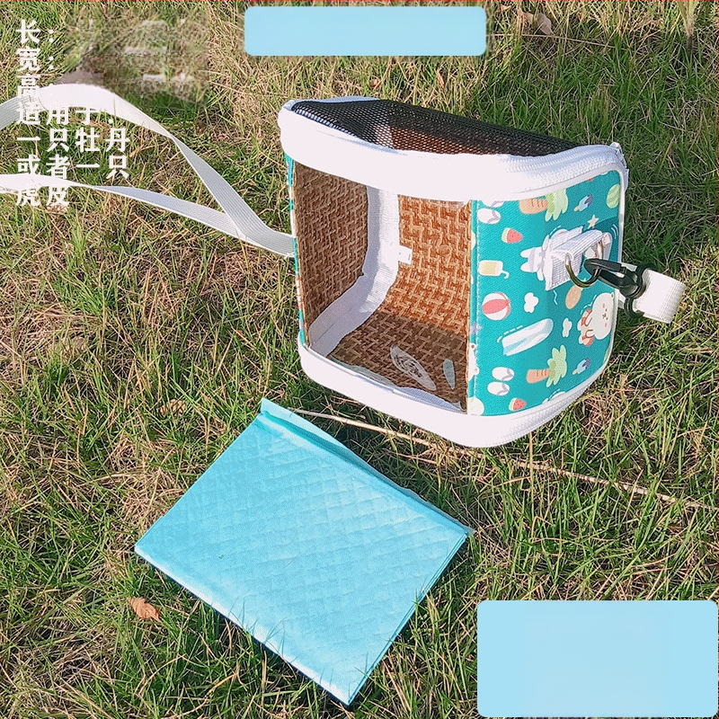 Xuan Fengi väljaminev papagoi kaasaskantav linnukott tiigri nahast pesakott hingav läbipaistev õlakott pojengipuurist nähtav neli aastaaega