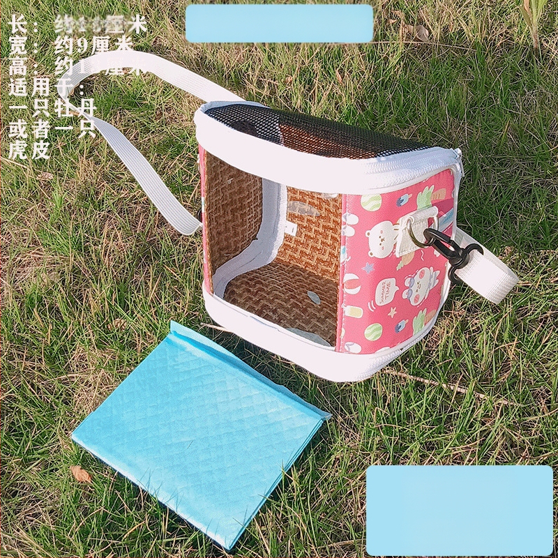 Xuan Fengi väljaminev papagoi kaasaskantav linnukott tiigri nahast pesakott hingav läbipaistev õlakott pojengipuurist nähtav neli aastaaega