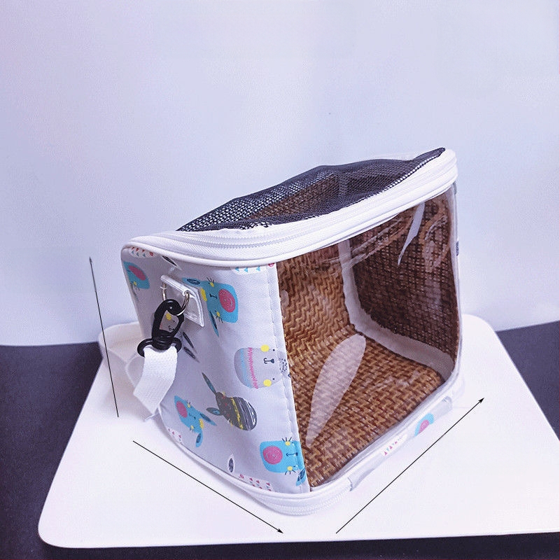 Xuan Fengi väljaminev papagoi kaasaskantav linnukott tiigri nahast pesakott hingav läbipaistev õlakott pojengipuurist nähtav neli aastaaega