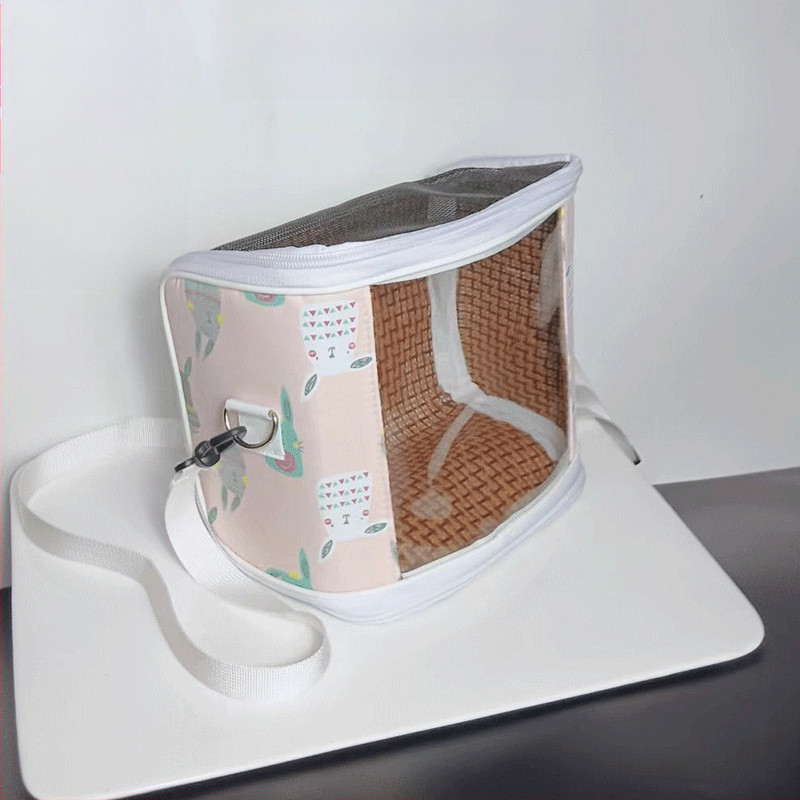 Xuan Fengi väljaminev papagoi kaasaskantav linnukott tiigri nahast pesakott hingav läbipaistev õlakott pojengipuurist nähtav neli aastaaega