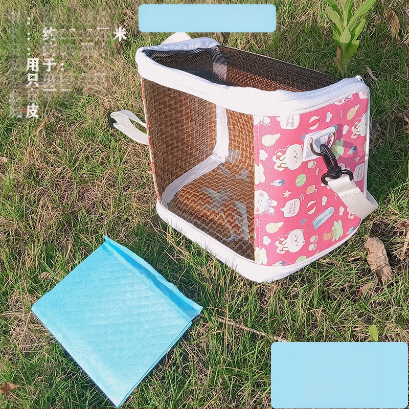 Xuan Fengi väljaminev papagoi kaasaskantav linnukott tiigri nahast pesakott hingav läbipaistev õlakott pojengipuurist nähtav neli aastaaega