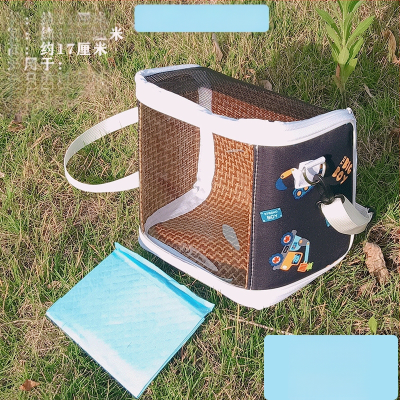 Xuan Fengi väljaminev papagoi kaasaskantav linnukott tiigri nahast pesakott hingav läbipaistev õlakott pojengipuurist nähtav neli aastaaega