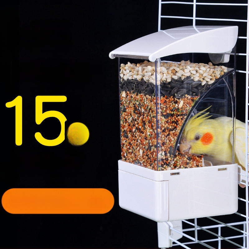 Papagoisöötja lindude toidukast Automaatne rippuv uus lindude söötja pritsmekindel kauss ja pott terade kestade eraldamine lindude toitmine
