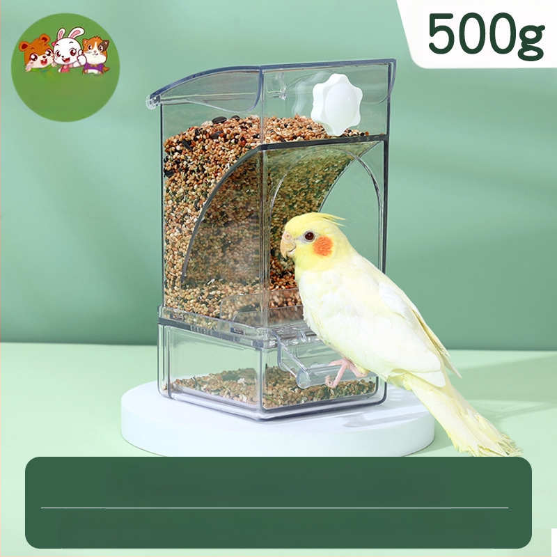 Papagoisöötja lindude toidukast Automaatne rippuv uus lindude söötja pritsmekindel kauss ja pott terade kestade eraldamine lindude toitmine