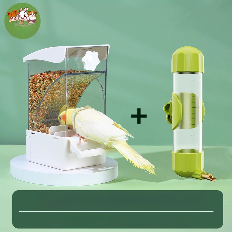 Papagoisöötja lindude toidukast Automaatne rippuv uus lindude söötja pritsmekindel kauss ja pott terade kestade eraldamine lindude toitmine