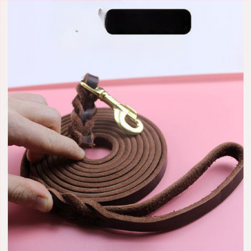 Pas za hodanje, univerzalni pas za konje, njemački ovčar, zlatni retriver, noseći sloj od mekane kravlje kože, vučno uže za pse, čelična kuka, bakrena kuka