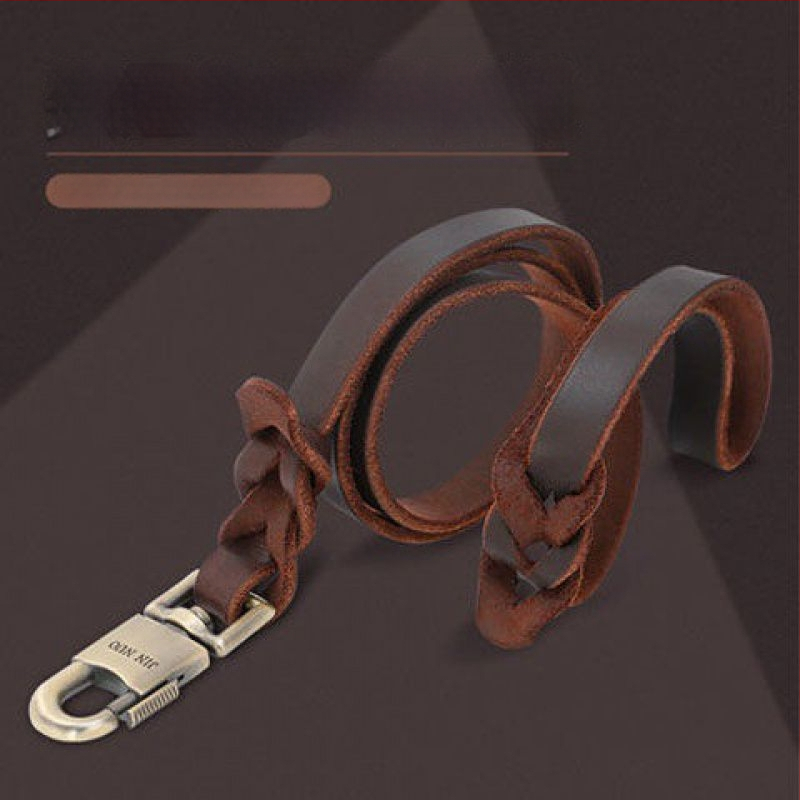 Pas za hodanje, univerzalni pas za konje, njemački ovčar, zlatni retriver, noseći sloj od mekane kravlje kože, vučno uže za pse, čelična kuka, bakrena kuka