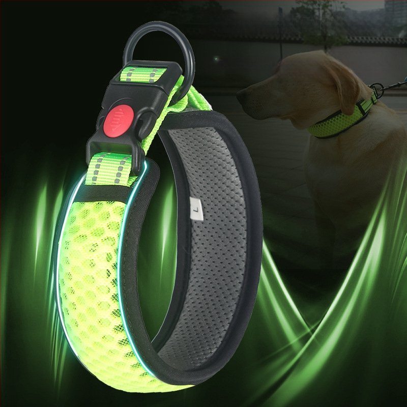 Ogrlica za vuču za kućne ljubimce od saćaste mreže, prozračna, za šetanje pasa, podesiva, 3M reflektirajuća, uže za ogrlicu, proizvođač izvora