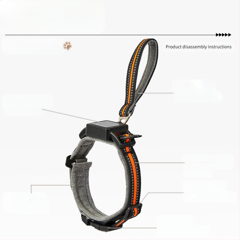 Integrirana ogrlica za pse s ugrađenom uvlačivom uzicom, vanjska ogrlica za kućne ljubimce s automatskim uvlačivim uzicom