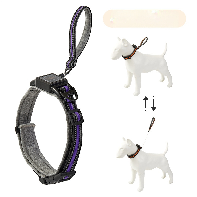 Integrirana ogrlica za pse s ugrađenom uvlačivom uzicom, vanjska ogrlica za kućne ljubimce s automatskim uvlačivim uzicom
