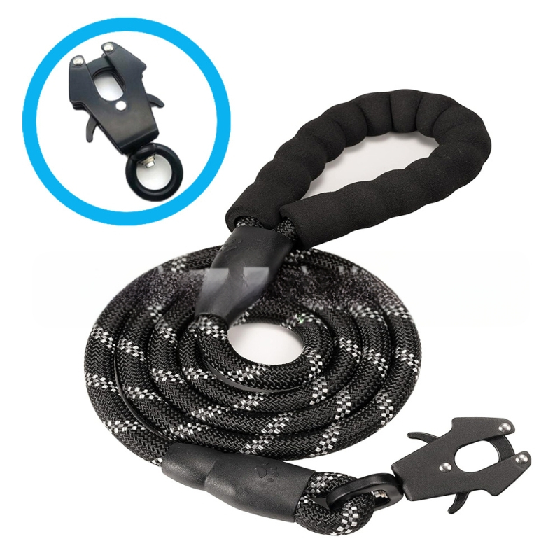 Каишка за домашни любимци, взривоустойчива каишка за кучета, отразяваща кръгла каишка за кучета, каишка за кучета, свободни ръце, трансгранична за жабешка катарама