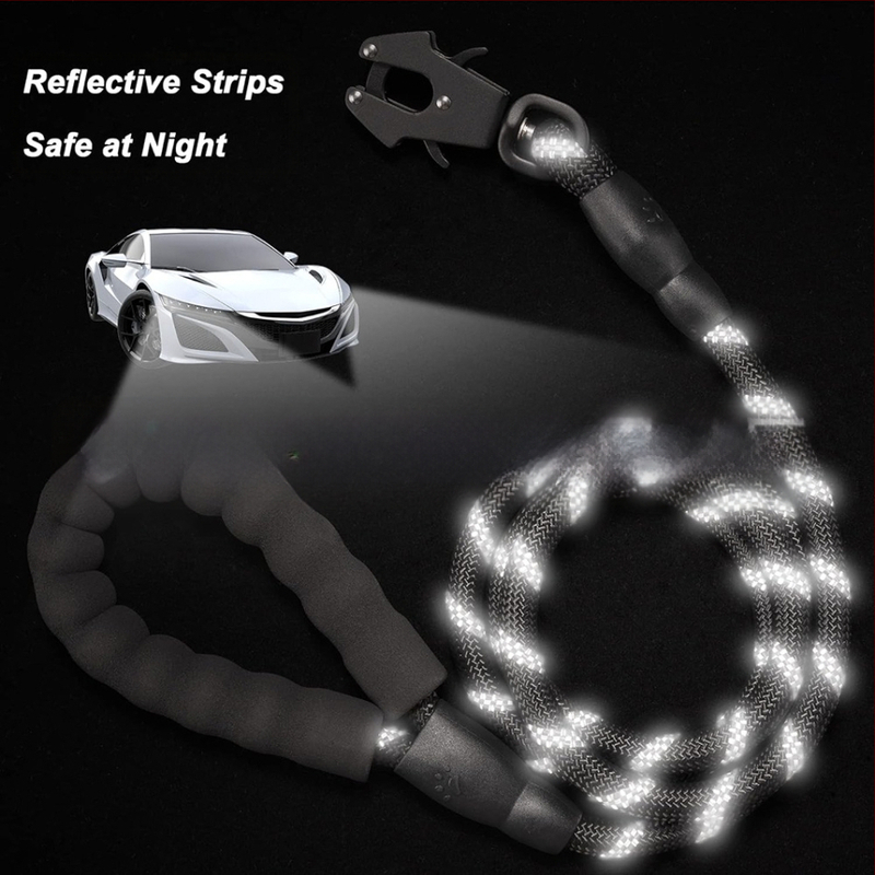 Каишка за домашни любимци, взривоустойчива каишка за кучета, отразяваща кръгла каишка за кучета, каишка за кучета, свободни ръце, трансгранична за жабешка катарама