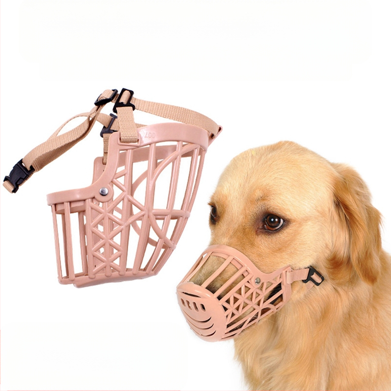 Намудрец за кучета, маска против ухапване, устройство против лай, яде безразборно средни и големи кучета, пластмасов намордник за кучета, стопер за лай