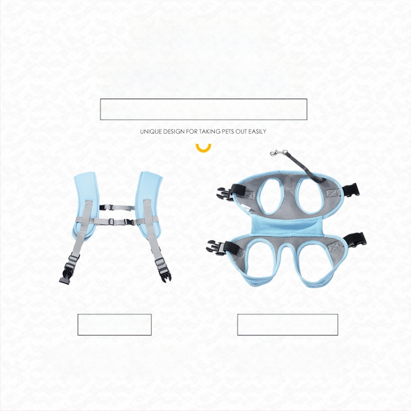 Трансгранични раница за домашни любимци за кучета, второ поколение, регулируема дължина, лятна дишаща чанта за котки