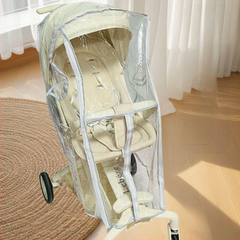 Nüüd beebikäru tuulekindel kate, jalutuskäru vihmavari jalutuskäru universaalne vihmakate, tuule- ja tolmukindel EVA materjal, läbipaistev ja hingav