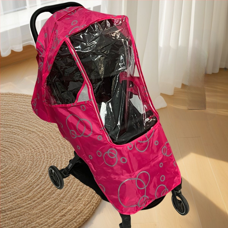 Nüüd beebikäru tuulekindel kate, jalutuskäru vihmavari jalutuskäru universaalne vihmakate, tuule- ja tolmukindel EVA materjal, läbipaistev ja hingav