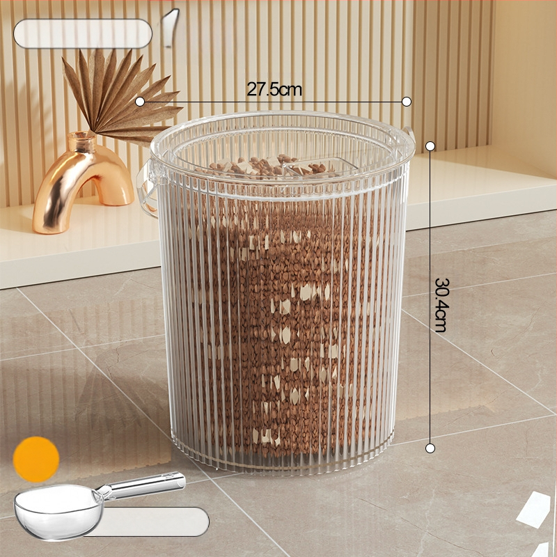 Kodumajapidamises suletud putukakindel niiskuskindel läbipaistev visuaalne koeratoidu kassitoidu säilitustünn lemmikloomatoidu säilituspurgi hoiukarp