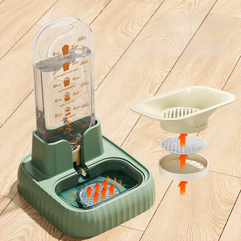 Всесезонен вътрешен сифон за домашни любимци, филтрация за циркулация на котки без мокра уста, голям капацитет, машина за вода за плюшено куче, прибори за хранене