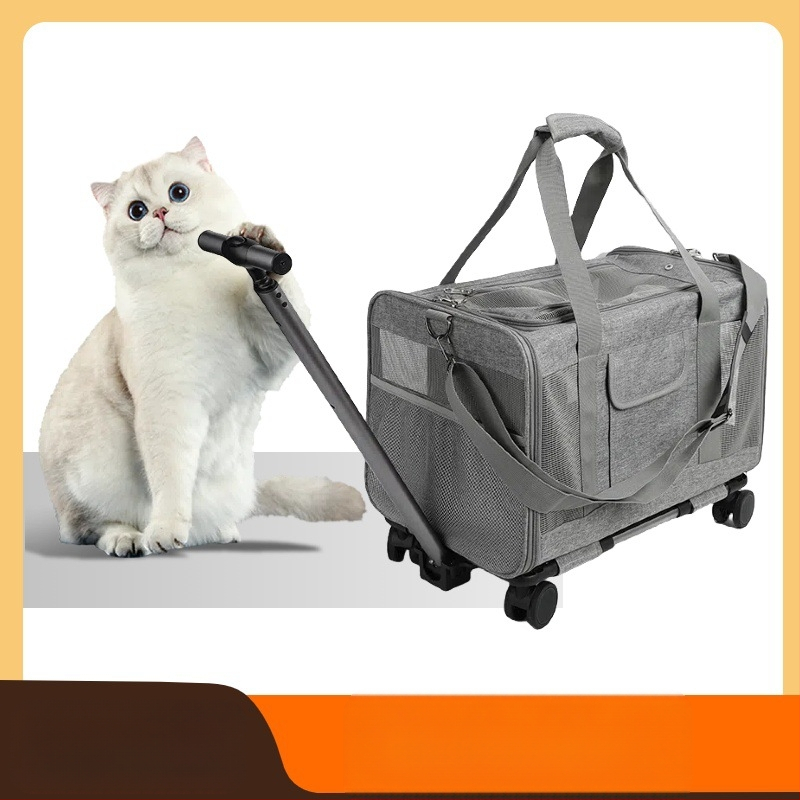 Чанта за носене на котки, голям капацитет, прозрачна, подходяща за всички сезони, устойчива на ухапване, издръжлива чанта за носене на котки