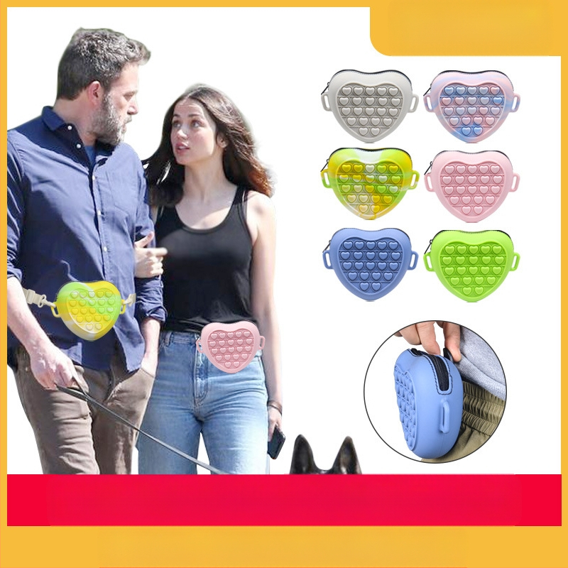 Нова преносима силиконова чанта за храна за кучета за външна употреба, чанта за обучение на домашни любимци, раница за кучета, чанта за кръста за домашни любимци