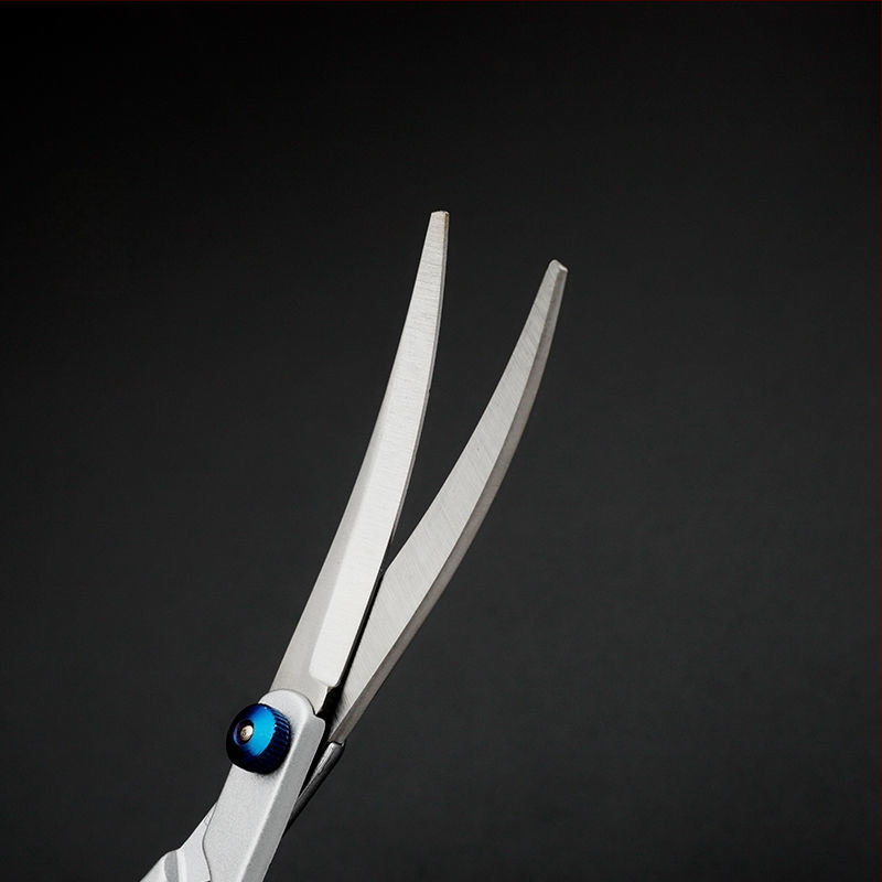 Директни продажби от фабриката Професионални ножици за подстригване на кучешка козина Извити ножици Стрижане на кучешки плюшени мечета Фризьорски инструменти за красота Ножици за домашни любимци