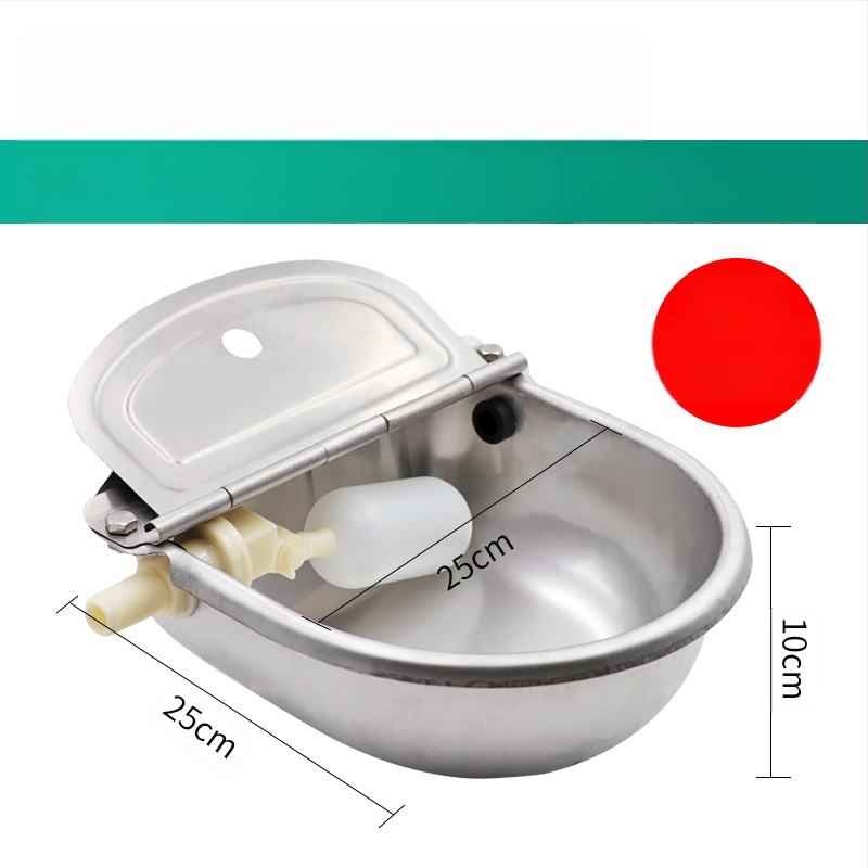 Bol cu apă pentru vaci, pentru reproducere veterinară, mare, din oțel inoxidabil, 80 cm, pachet de țevi de apă, cu bilă plutitoare, bol îngroșat, apă pentru vaci și cai