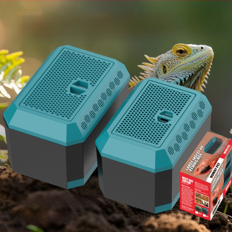 Хлебна буболечка Dubya Lizard копринена буба Pupa Palace Flip дишащ воден басейн чекмедже за катерене светлоустойчива кутия за хранене на насекоми