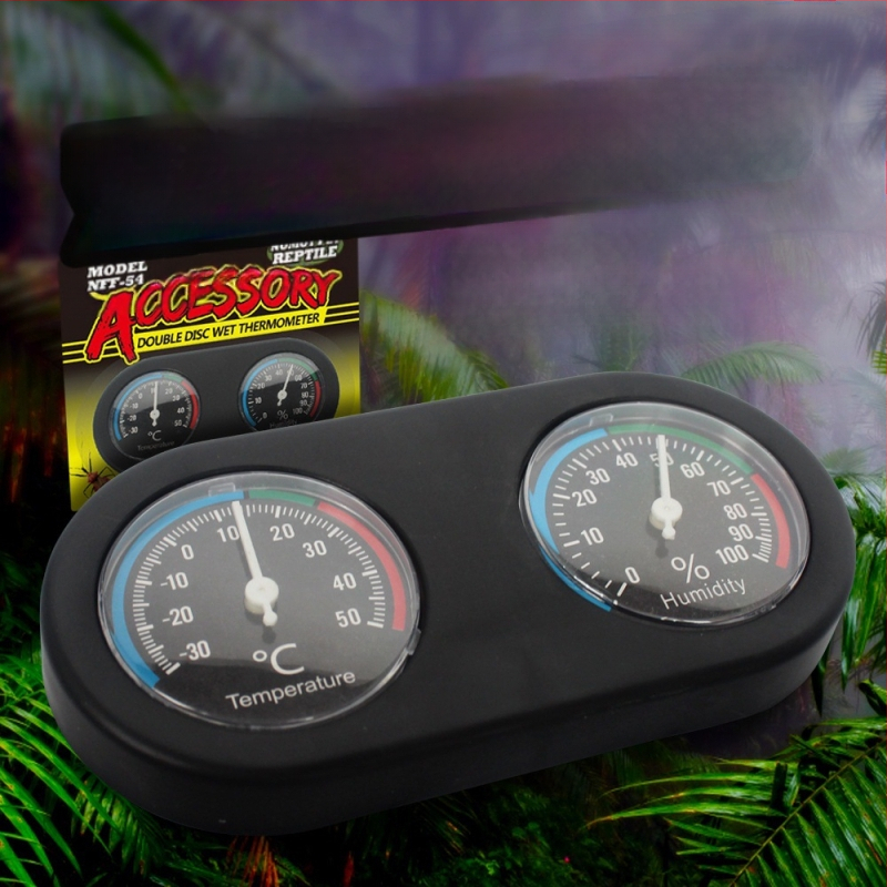 Nuomo mjerač temperature i vlažnosti s dvostrukom pločom, kutija za kornjače, kutija za hranjenje crnog guštera, kutija za penjanje kućnih ljubimaca, termometar za pauka puzavca, pribor