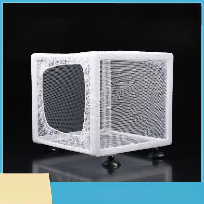 Изолационна мрежа за люпене на аквариум, изолационна мрежа за вода в аквариума, кутия за изолация на малки рибки, кутия за размножаване на аквариум със смукател