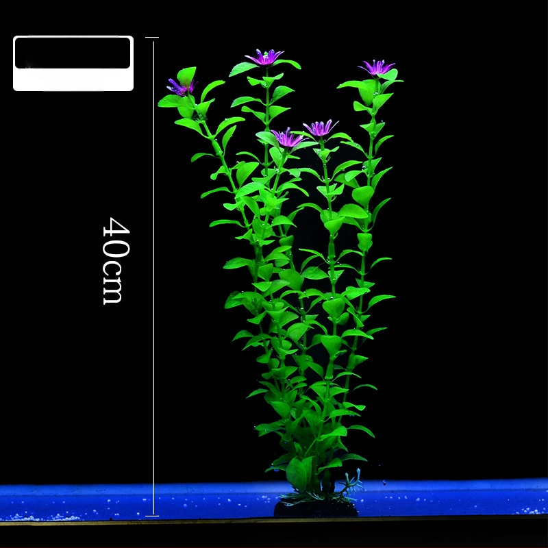 Akvaariumi dekoratiivne veemuru akvaariumi maastikukomplekt pehme veemuru plastmuru tagantvaade suur kõrge roheline muru