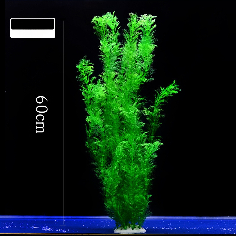 Akvaariumi dekoratiivne veemuru akvaariumi maastikukomplekt pehme veemuru plastmuru tagantvaade suur kõrge roheline muru