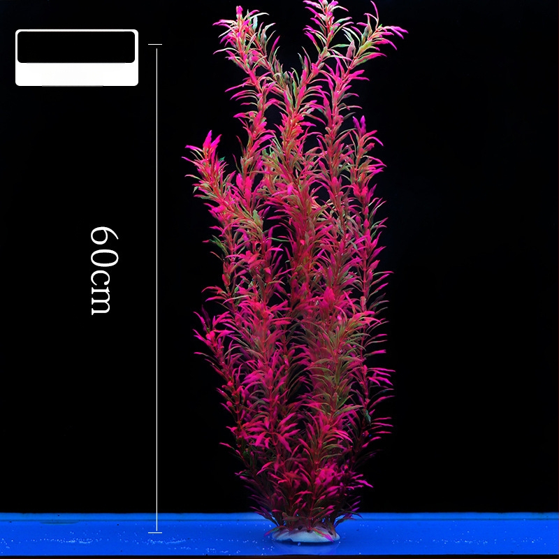 Akvaariumi dekoratiivne veemuru akvaariumi maastikukomplekt pehme veemuru plastmuru tagantvaade suur kõrge roheline muru