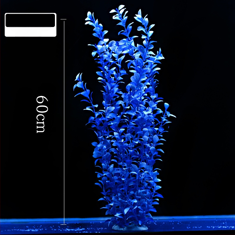 Akvaariumi dekoratiivne veemuru akvaariumi maastikukomplekt pehme veemuru plastmuru tagantvaade suur kõrge roheline muru