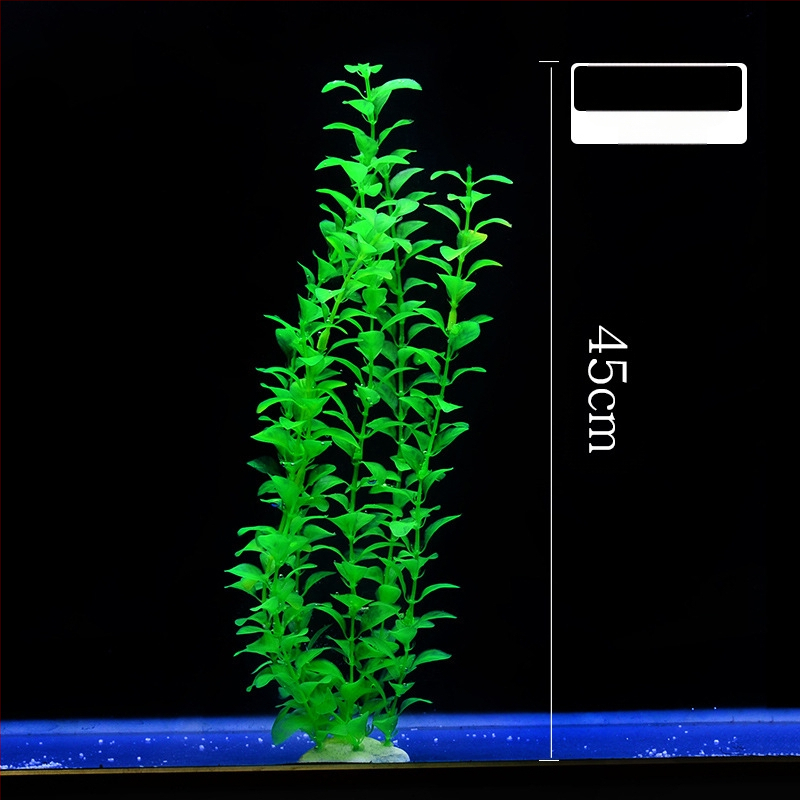 Akvaariumi dekoratiivne veemuru akvaariumi maastikukomplekt pehme veemuru plastmuru tagantvaade suur kõrge roheline muru