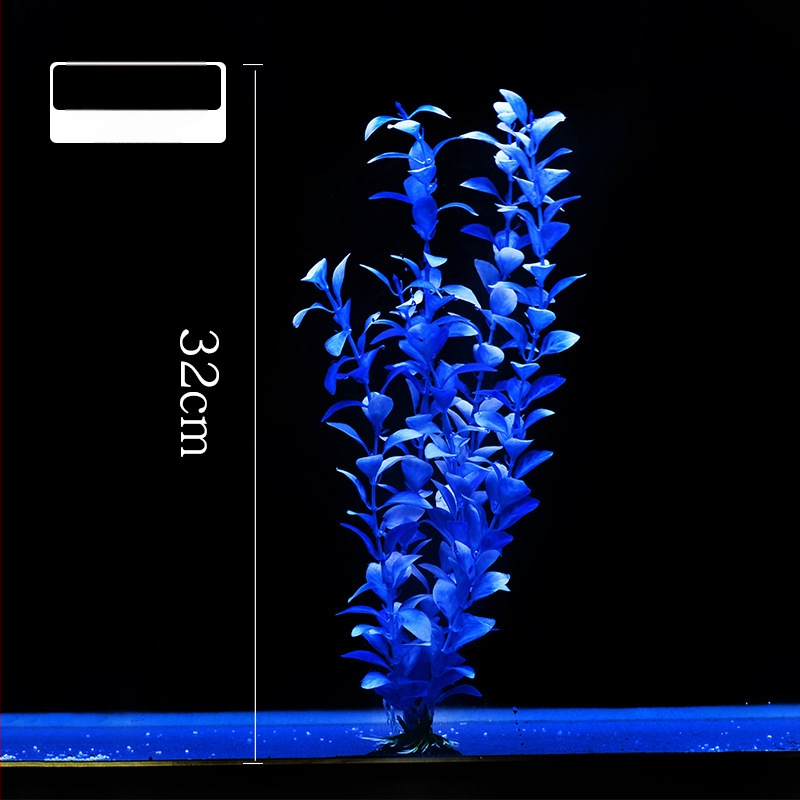 Akvaariumi dekoratiivne veemuru akvaariumi maastikukomplekt pehme veemuru plastmuru tagantvaade suur kõrge roheline muru