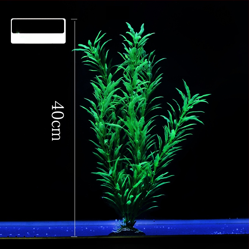 Akvaariumi dekoratiivne veemuru akvaariumi maastikukomplekt pehme veemuru plastmuru tagantvaade suur kõrge roheline muru