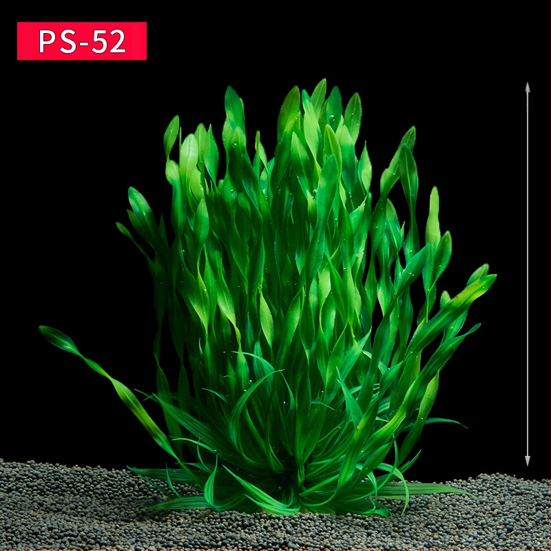 Akvaariumi dekoratiivne veemuru akvaariumi maastikukomplekt pehme veemuru plastmuru tagantvaade suur kõrge roheline muru