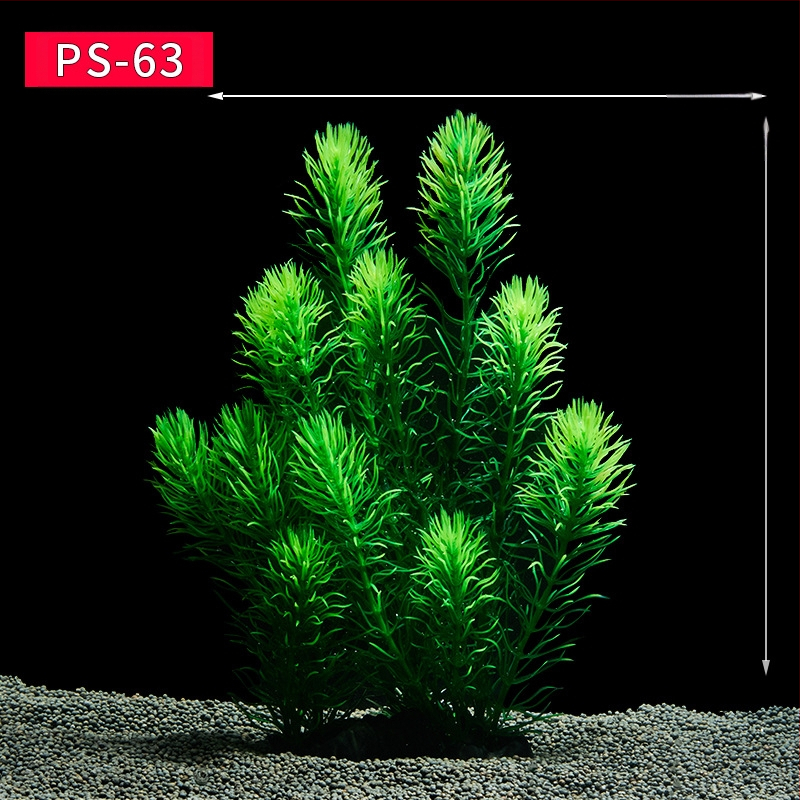 Akvaariumi dekoratiivne veemuru akvaariumi maastikukomplekt pehme veemuru plastmuru tagantvaade suur kõrge roheline muru