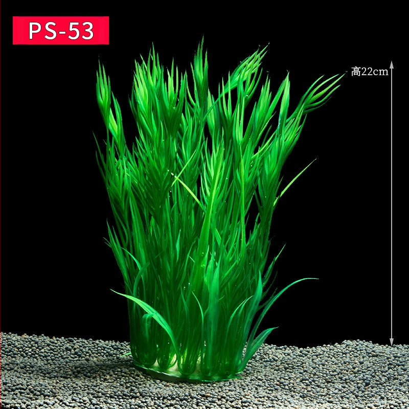 Akvaariumi dekoratiivne veemuru akvaariumi maastikukomplekt pehme veemuru plastmuru tagantvaade suur kõrge roheline muru