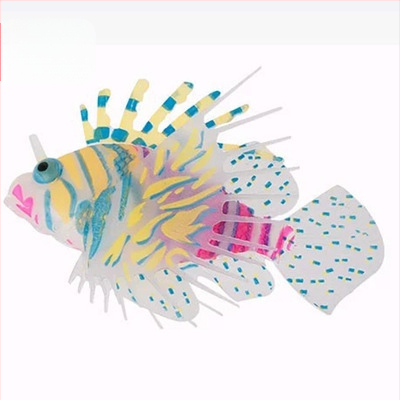 Akvaariumi haljastuskaunistused akvaariumi tootjad ekspordivad silikoonmaterjalist helendavat simulatsioonivärvi lõvikala hulgimüüki