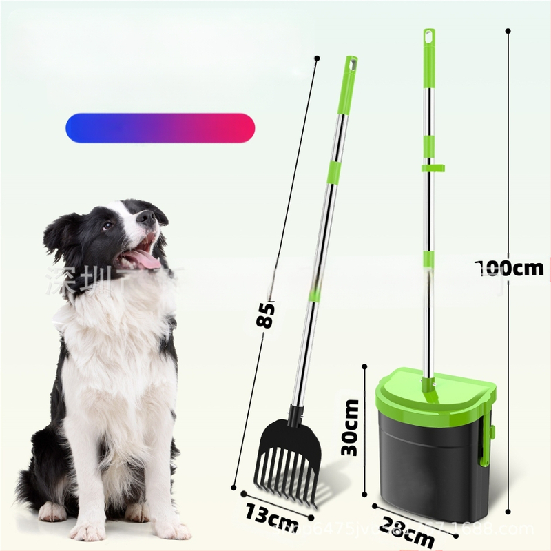 Уред за събиране на домашни екскременти, кофа за екскременти, лопатка, комплект гребла, уред за събиране на кучешки екскременти, удобен уред за разходка на куче, уред за събиране на екскременти