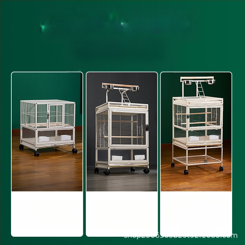 Аксесоари за клетка за папагали Miyagi, горна стойка Daquan, стойка за съхранение, ролка, станция, пръчка, кутия за храна, прозрачен панел, преграда, ексклузивна